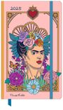 : DUMONT - Frida Kahlo 2025 Wochen-Notizkalender, 13x21cm, Taschen-Kalender mit Verschlussband & Falttasche, mit vielen nützlichen Sonderseiten, KAL