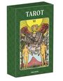 Text: "TAROT", "VI", "ANACONDA". Illustration: Engel über Adam und Eva mit Sonne im Hintergrund. Verpackung grün mit Muster.