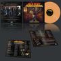 "Alcatrazz". Cover zeigt retro Schriftzug, elektrische Gitarre und orangefarbene Platte. Bandmitglieder abgebildet.