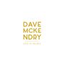DAVE MCKENDRY, LIVE IN SECRET. Gelbe Schrift auf weißem Hintergrund, schlichtes Logo-Design.