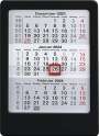 : 3-Monats-Tischaufsteller 2024 schwarz - Tisch-Kalender 12x16 cm - Büro-Kalender - mit Datumsschieber - Alpha Edition, KAL