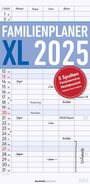 : Familienplaner XL 2025 mit 5 Spalten - Familien-Timer 22x45 cm - Offset-Papier - mit Ferienterminen - Wand-Planer - Familienkalender - Alpha Edition, KAL