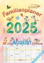 : Familienplaner Cartoon 2025 - Familienkalender A3 (29,7x42 cm) - mit 6 Spalten, Ferienterminen (DE/AT/CH) und viel Platz für Notizen - Wandkalender, KAL