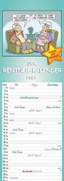 : Rentnerkalender 2025 - Streifen-Kalender 15x42 cm - mit lustigen Cartoons - Humor-Kalender - Wandplaner - Alpha Edition, KAL