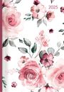 : Buchkalender Style Roses 2025 - Büro-Kalender A5 - Cheftimer - 1 Tag 1 Seite - 352 Seiten - Rose - Alpha Edition, KAL