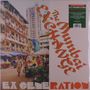 Text: "The Mumbai Exchange", "EX GENERATION". Szene einer belebten Straßenansicht mit alten und modernen Gebäuden.