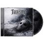 CD-Cover von "Tungsten - Ashes", zeigt eine aschige Landschaft mit einer Maske, die aus dem Boden ragt.