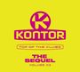 Text: "KONTOR", "TOP OF THE CLUBS", "THE SEQUEL", "VOLUME 03". Logo auf gelbem Hintergrund.