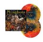 Text: "Tobias Sammet's Avantasia", "The Metal Opera". Illustration: Fantasiewelt mit Figuren, zwei bunte Vinyl-Schallplatten.