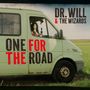 Text: "ONE FOR THE ROAD" und "DR. WILL & THE WIZARDS". 

Ein mintgrünes Lieferwagen mit einer Schaufensterpuppe am Steuer.