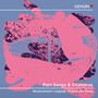 "Part Songs & Chansons" steht unten. Darunter "Vocalconsort Leipzig | Franziska Kuba". Oben rechts ein kleines "GENUIN"-Logo. Rosa und lila abstrakte Formen auf blauem Hintergrund.