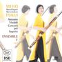 Text: "MIHO FUKUI, Barockfagott, Barockoboe. Antonio Vivaldi Concerti per fagotto. ENSEMBLE F vol 4."

Die Frau trägt ein gelbes Kleid und hält ein Fagott. Es gibt dreifache Überblendungseffekte.