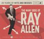 "20 YEARS OF HITS AND MISSES", "THE MANY SIDES OF RAY ALLEN". Ein Mann mit Gitarre, Pfeile im Hintergrund.