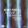 Texte: "Henry Purcell: Tales of Love and Passion", "Lorenzo Ghirlanda", "Vox Orchester", "& Marie-Sophie Pollak". Hintergrund: Bunte, geometrische Formen.