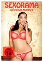 „SEXORAMA DIE HEISSE NUMMER“, FSK ab 18. Frau in roter Unterwäsche, steht vor einem beigen Hintergrund.