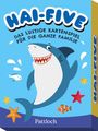 „HAI-FIVE“ – Ein lustiges Kartenspiel für die ganze Familie. Fröhlicher Hai, Fische, Seesterne, Verlag Pattloch.