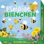 „Fleißige Bienchen“, ein buntes Legespiel für die Familie. Illustrationen: Bienen, Blumen und geometrische Formen.