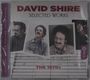 „DAVID SHIRE: SELECTED WORKS - THE 1970s“. Vier Fotos eines Mannes mit Brille und Bart, daneben Notenblätter.