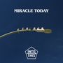 Text "MIRACLE TODAY" oben und "INTO THIS" in einem Logo unten, sieben Tauben sitzen auf einer Straßenlaterne vor blauem Himmel.
