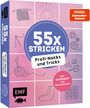 Marisa Nöldeke: 55 x stricken - Profi-Hacks und Tricks | Dein Kartenset von @maschenfein, Div.