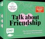 It reads: “Talk about Friendship. Developed by couple and sex therapist Carsten Müller. Communication game for friends.”