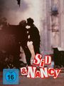 Text: "Sid & Nancy". Zwei Personen stehen sich küssend gegenüber, im Hintergrund eine urbane, verrauchte Szene.