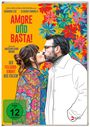 "AMORE UND BASTA!", ein Film von Massimiliano Bruno, bunte Blüten, ein Paar küsst sich, FSK 12 Logo links unten.