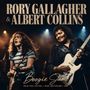 "RORY GALLAGHER & ALBERT COLLINS", "Boogie Jam", "Paleo Folk Festival, Nyon, Switzerland, 1983". Zwei Musiker mit Gitarren.