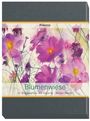 "Präsenz Leben", "Blumenwiese", "10 Klappkarten mit Kuverts · Dieter Hecht". Aquarell von rosa und violetten Blumen.