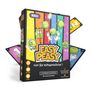 „NEU“, „EASY PEASY“, „Nix für Erbsenzähler!“, „DENKRIESEN“. Bunte Illustrationen mit grünen, fröhlichen Charakteren.
