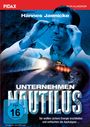 Text: "Hannes Jaenicke, UNTERNEHMEN NAUTILUS, Sie wollten sichere Energie erschließen und entfachten die Apokalypse ...". Ein Mann mit Brille vor einem U-Boot.