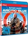 "Arctic Blue - Durch die weiße Hölle" zeigt Männer in winterlicher Landschaft. Blu-ray Hülle. FSK ab 16 Logo.