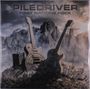 Text: "PILEDRIVER FIRST NATIONS ROCK". Zwei Gitarren und ein Verstärker auf felsigem Gebirge unter bewölktem Himmel.