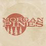 Text: "MORGAN PINES EP". Illustration: Rote Sonne mit Tannenbäumen, auf beigem Hintergrund.