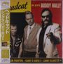Cleopatra-Logo; Headcat spielt Buddy Holly; Jim Phantom, Danny B Harvey, Lemmy Kilmister; drei Männer in Retro-Kleidung.