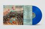 "SHANE EMBURY" und "RISE TO BECOME" auf Albumcover mit abstrakter Kunst: Brücke, Feuer, blauer Himmel; blaue Schallplatte.