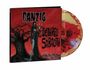 "Danzig Deth Red Sabaoth" in gotischer Schrift; Illustration: Dunkle Gestalt mit Kerzen vor einem Baum; rotes Vinyl.