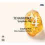 TCHAIKOVSKY Symphony No. 4, Jonathan Nott, Tokyo Symphony Orchestra. Oranger Kristall rechts, Exton-Logo oben rechts.