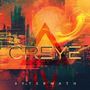 Der Text "CREYE" und "AFTERMATH" ist in goldener Schrift zu sehen. Abstrakte, leuchtende Farben mit dynamischen Mustern.