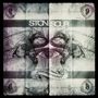 Der Text "STONESOUR" steht oben. Darunter verläuft ein kunstvolles, symmetrisches Design mit Flügeln und Ornamenten.