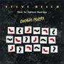 STEVE REICH, Music for Eighteen Musicians, Ensemble Modern - weiße Quadrate mit roten und schwarzen abstrakten Zeichen.