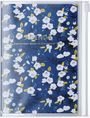 : MARK'S 2024/2025 Taschenkalender A6 vertikal, Flower Pattern // Navy, Buch