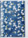 : MARK'S 2024/2025 Taschenkalender B6 vertikal, Flower Pattern // Navy, Buch