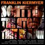 Der Text "Franklin Kiermyer Scatter The Atoms That Remain" ist prominenter. Ein Portrait mit floralen Mustern im Hintergrund.