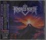 "Kindred North" in einer stilisierten Schrift. Sonnenuntergang mit einer futuristischen Brücke über das Meer.