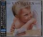 "VAN HALEN", "1984"; ein Engel mit einer Zigarette, Flügel und blondem Haar schauen schelmisch nach rechts.