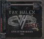 "VAN HALEN 5150 LIVE IN NEW HAVEN 1986" steht in großen Buchstaben. Davor ist ein stilisiertes Logo.