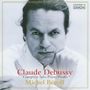 "Claude Debussy Complete Solo Piano Works Michel Béroff" oben ein Denon-Logo. Schwarz-weißes Porträt eines nachdenklichen Mannes.