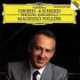 Chopin: 4 Scherzi, Berceuse, Barcarolle, Maurizio Pollini. Unten ein lächelnder Mann in einem grauen Anzug.