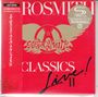 "AEROSMITH CLASSICS LIVE II". Rotes Cover mit goldfarbenem Logo. Japanische Schriftzeichen links, Hochglanz-Aufkleber oben rechts.